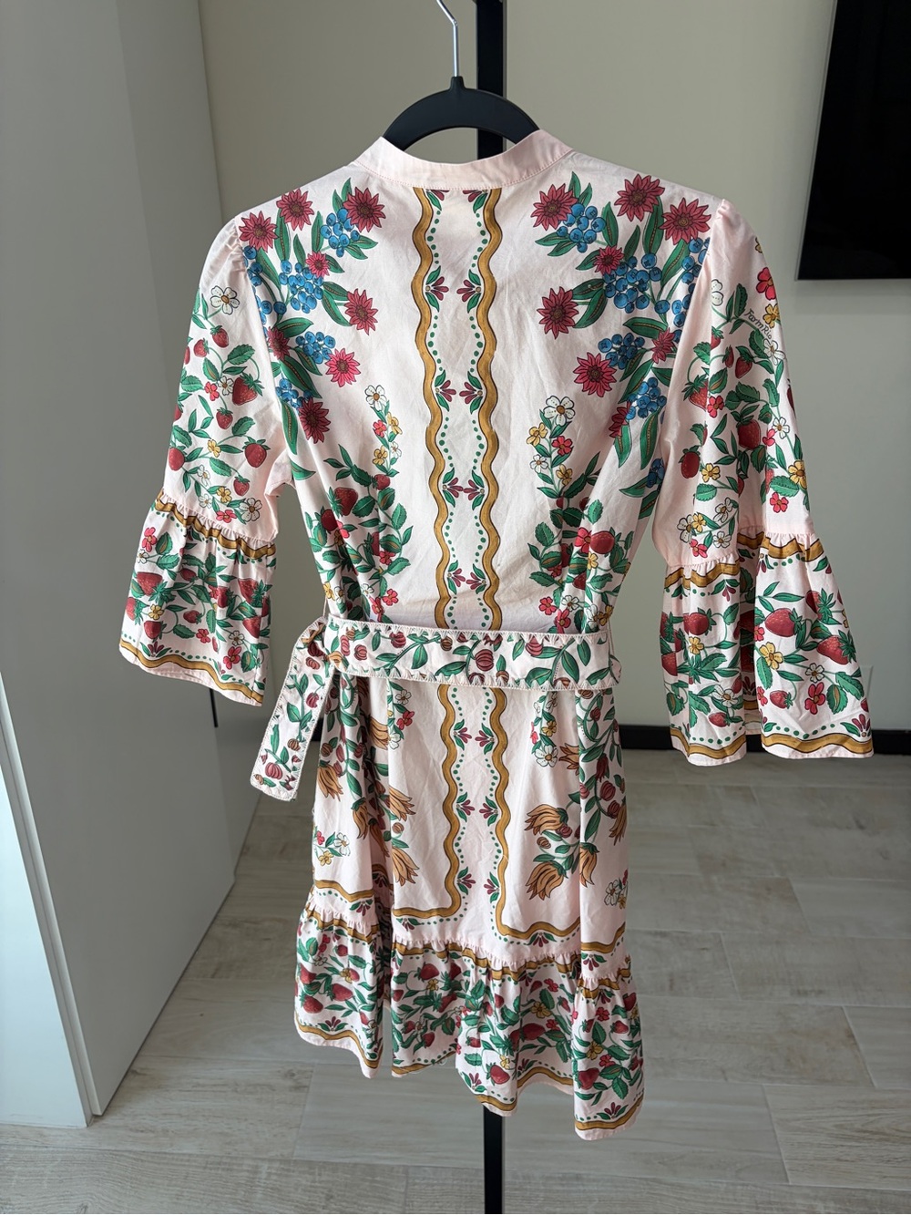 Farm Rio: Fruit Beauty Scarf floral cotton minidress - Picture 8 of 11